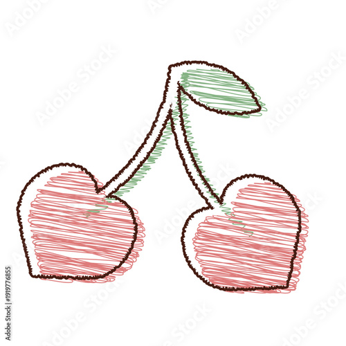 さくらんぼのイラスト素材