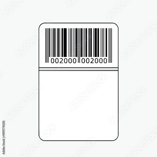 Blank Barcode Label for Product Packaging or Inventory Management