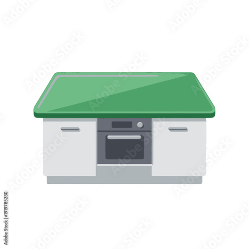 Kitchen Countertop With Oven Vector Icon