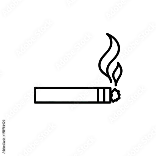 Smoking Cigarette Vector Icon