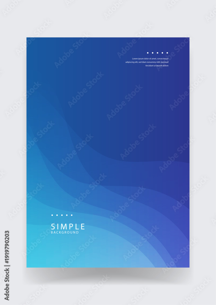 Fototapeta premium Elegant deep blue background featuring smooth fluid liquid waves with a soft gradient for a clean and professional aesthetic