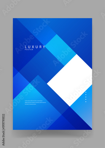Sophisticated corporate background with overlapping blue squares and white highlights for high-end business presentations and covers