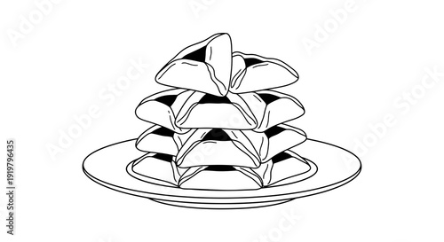 A stack of pancakes on a plate