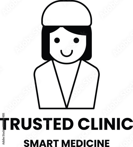 A smiling woman is the logo for a trusted clinic that offers smart medicine