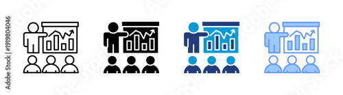 networking event icon set multiple style collection