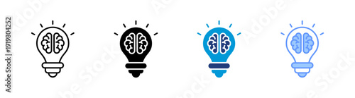 idea icon set multiple style collection