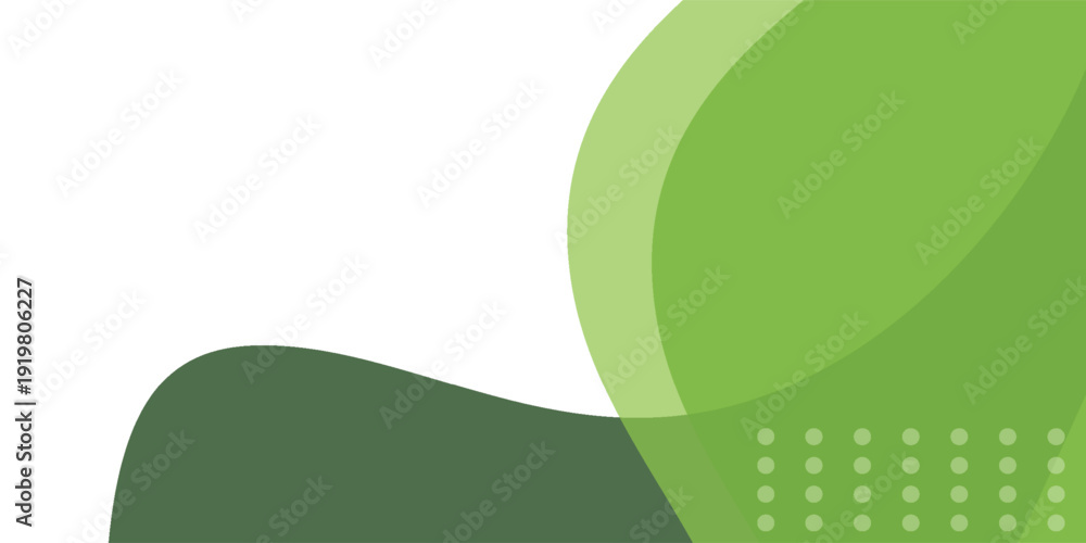 Fototapeta premium Abstract Green Wave Background with Modern Smooth Curves