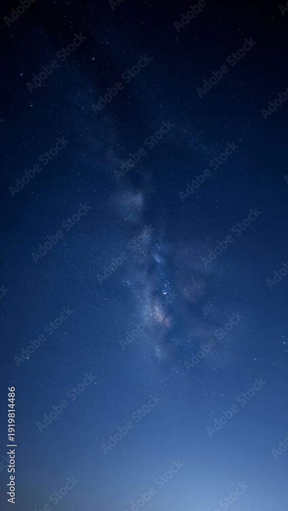 Obraz premium Stunning View Of Milky Way Galaxy In The Night Sky With Stars And Cosmic Details