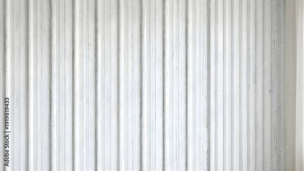 Obraz premium Seamless grey corrugated metal striped texture background with vertical lines and industrial steel surface pattern