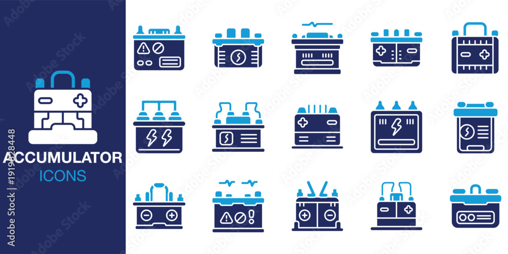 Foto Accumulator icon set