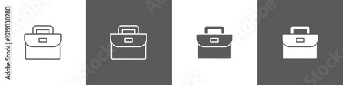 New Job line glyph icon style in white and black background