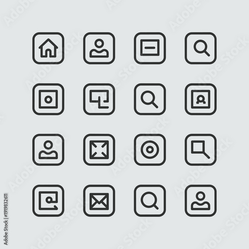 Web icons set for internet and multimedia design buttons
