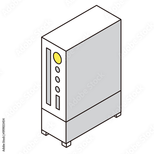 シンプルなデスクトップパソコンのイメージイラスト