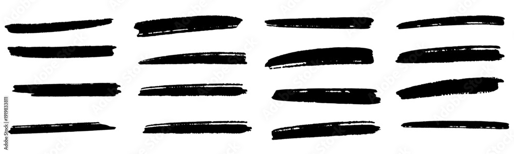 Obraz na płótnie Brush paint stroke set