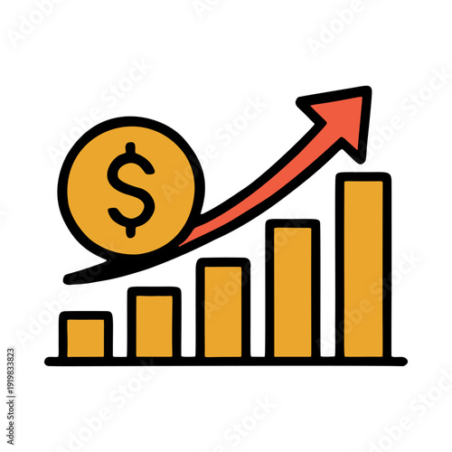 Emerging economy icon is suitable for presentations, reports, dashboards, and materials related to developing markets and growth opportunities.