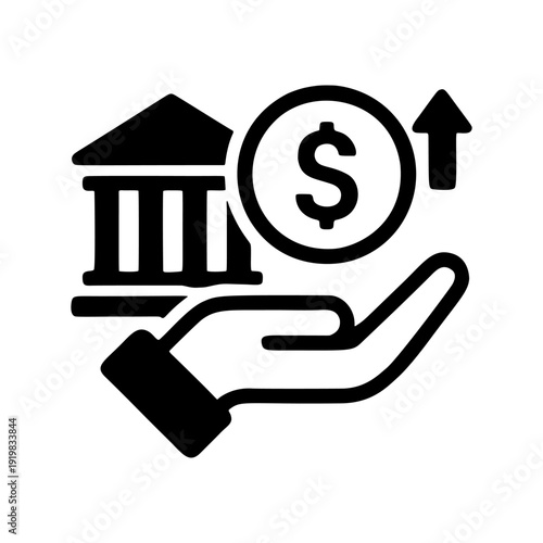 Government Support and Economic Stimulus Icon. Fiscal stimulus icon works well for websites, infographics, and visual content focused on fiscal policy, subsidies, and economic growth initiatives.