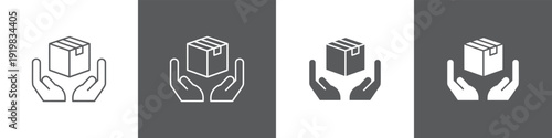Production line glyph icon style in white and black background