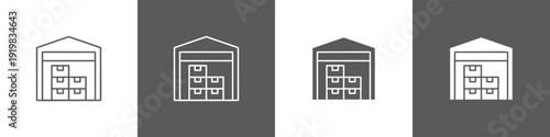 Stock line glyph icon style in white and black background