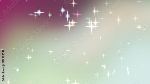 Wallpaper Mural Sparkling Stars Background - Pink, Green, and White Glittering Bokeh Lights Torontodigital.ca
