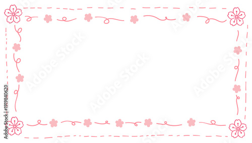 Elegant Sakura Flower Frame for Japan Spring Festival
