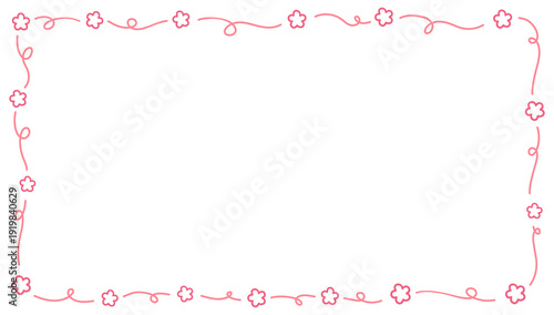 Elegant Sakura Flower Frame for Japan Spring Festival