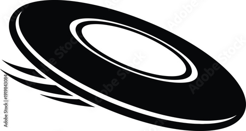 Abstract black rings with dynamic lines create a striking visual silhouette