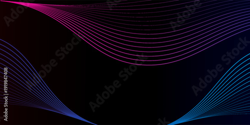 Abstract background with flowing lines. Dynamic waves. Vector illustration.