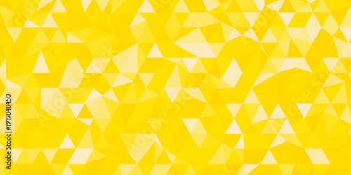 Abstract yellow triangular mosaic texture pattern background. vector illustration of abstract polygonal background