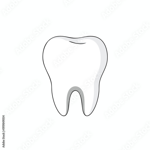 Healthy Fresh Tooth Illustration for Dental Care and Oral Hygiene