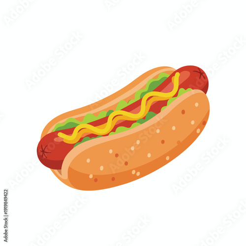 Delicious Hot Dog with Sauerkraut and Condiments on a Sesame Seed Bun