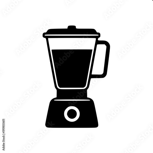Modern flat coffee machine silhouette with steam knob and cup, isolated white background