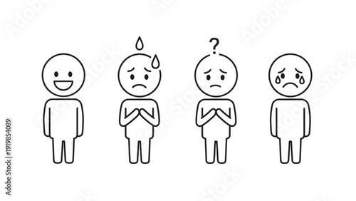 Emotional States of a Person Illustrated.