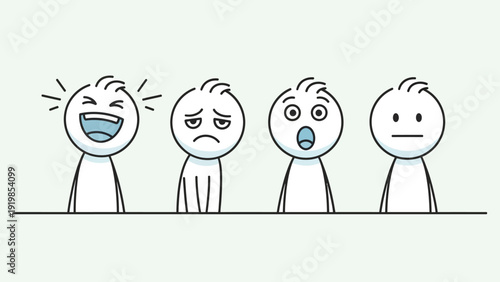 Emotions Expressed by Simple Cartoon Characters.