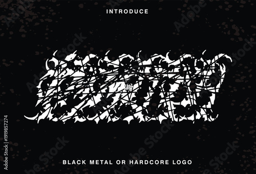 Black Metal, death metal, hardcore, punk, gothic, y2k, streetwear Rock Horror typeface Logo
