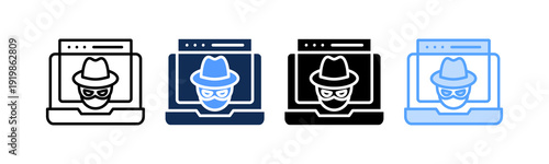 Dark Web Icon Multiple Style