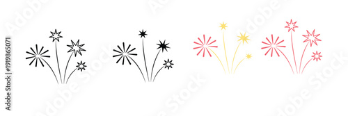 Celebration Fireworks Icon for Party, Festival, and Holiday Events. Vector Illustration.