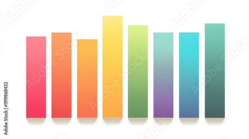 Colorful Gradient Bars Displaying Vibrant Spectrum of Shades