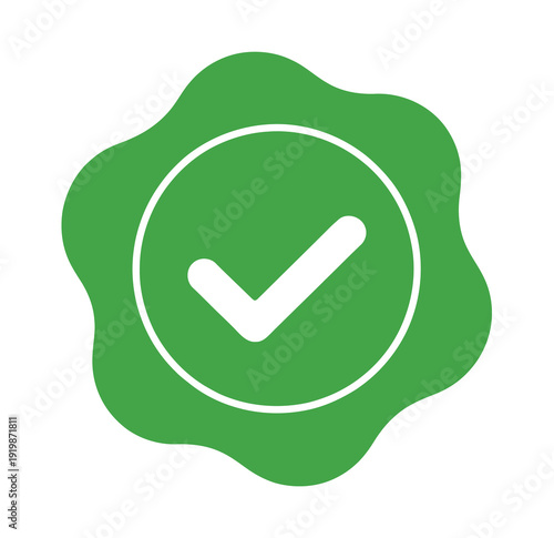 Approved certified medal icon vector representing quality assurance, official verification, and trusted award badge symbol
