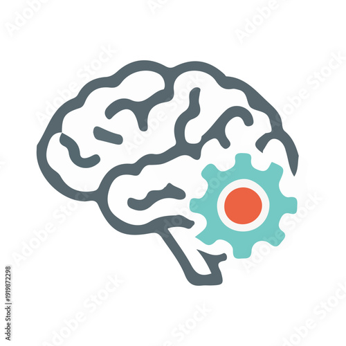 Brain Gear Icon