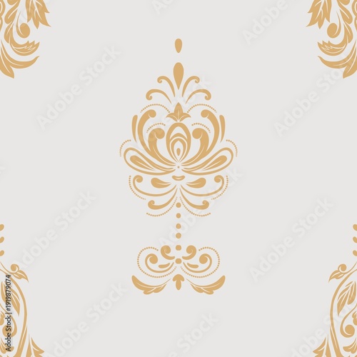 Damask Nature Pattern Background Illustration For Cover, Banner, Notes. Aesthetic Background. Damask Pattern Background. Seamless background.