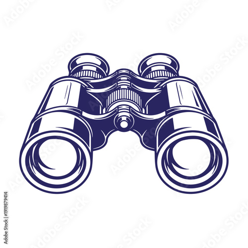 binoculars in a sketch style for safari and tourism  a pair of binoculars with a vintage look