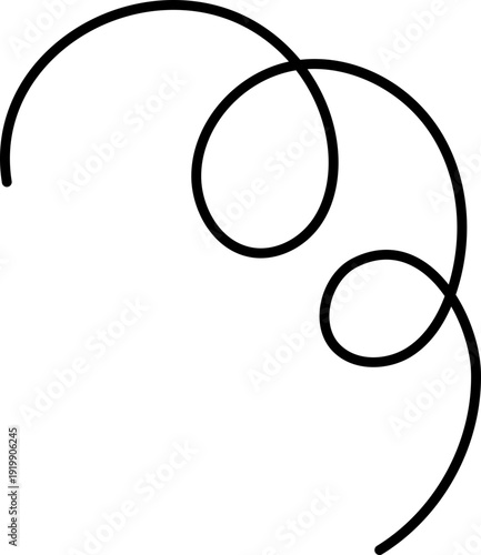 Doodle Cute Decorative Simple Swirl Line Art
