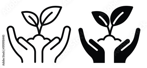 Hands Holding Plant Symbolizing Growth and Nurturing Environment