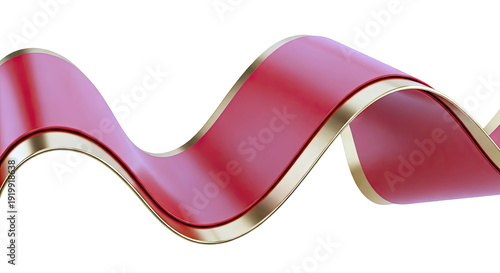 Red and Gold Swirling Ribbon
