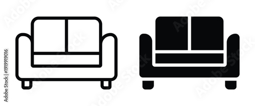 Two Stylish Sofa Designs in Black and White for Modern Interior Decor