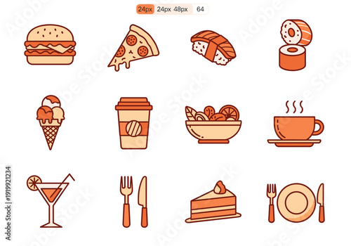 A vibrant, flat-style illustration of a cocktail. Perfect for representing leisure, celebrations, or bar-themed content with a playful, modern aesthet