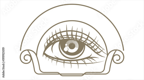 A stylized illustration of human eye Vector