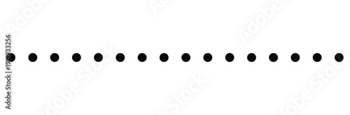 Dotted line simple shape vector. Black dots in line