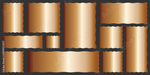 Rectangle shape frame with zigzag edge. Rectangular zigzag curved box. Decorative banners and labels set. zigzag frame, zigzag edge stickers, frames, shapes, zig zag edge. eps 10