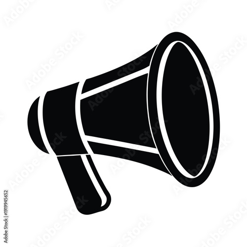 Megaphone Bold Design Icon Vector Illustration